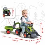 FALK Traktorek Jeździk Baby Claas z Koparką Łyżką i Przyczepą - 009