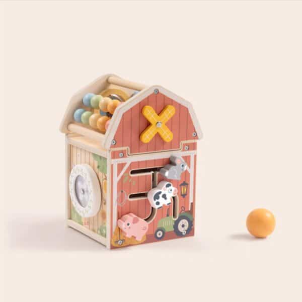 TOOKY TOY Drewniana Stodoła Aktywności Sorter Liczydło Montessori - 003