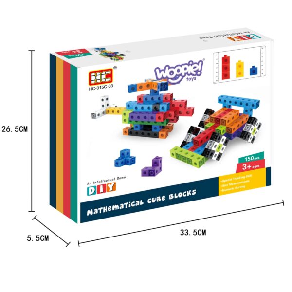 WOOPIE Klocki Konstrukcyjne 3D Sześciany 150 el. - 007