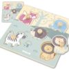 VIGA PolarB Drewniane Puzzle Zwierzęta z Pinezkami - 001