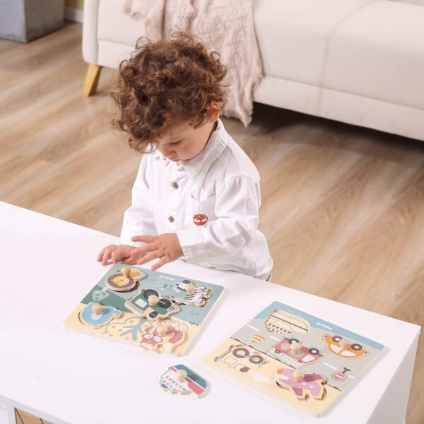 VIGA PolarB Drewniane Puzzle Zwierzęta z Pinezkami - 002