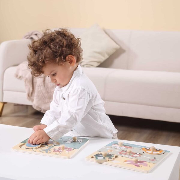 VIGA PolarB Drewniane Puzzle Zwierzęta z Pinezkami - 003