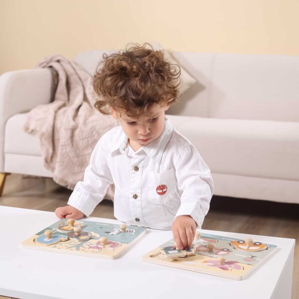 VIGA PolarB Drewniane Puzzle Zwierzęta z Pinezkami - 004