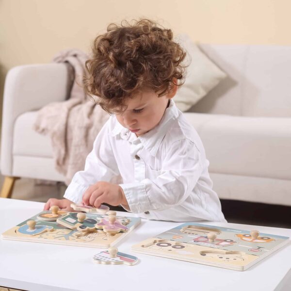 VIGA PolarB Drewniane Puzzle Zwierzęta z Pinezkami - 005