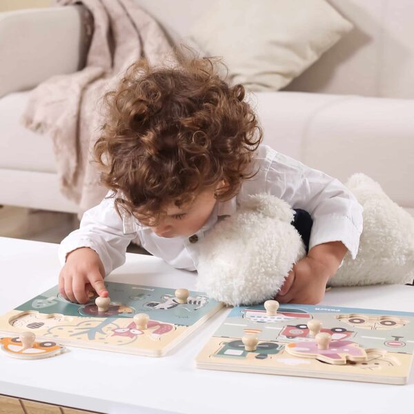 VIGA PolarB Drewniane Puzzle Zwierzęta z Pinezkami - 006