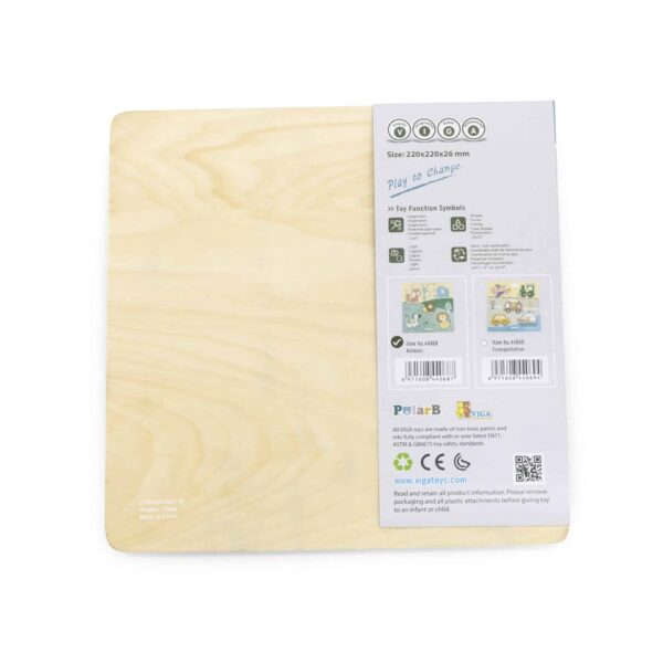 VIGA PolarB Drewniane Puzzle Zwierzęta z Pinezkami - 011