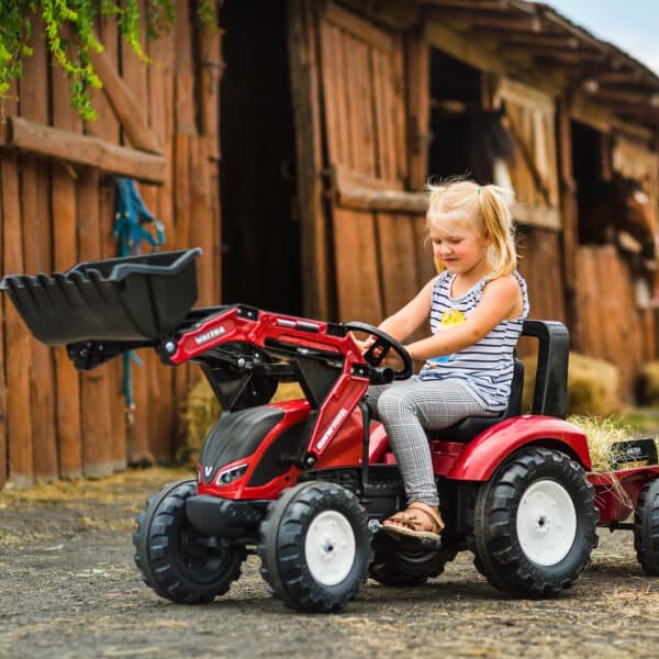 FALK Traktor na Pedały Valtra S4 z Łyżką i Przyczepą 3-7 lat - 005