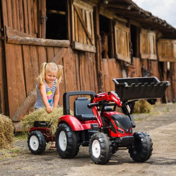 FALK Traktor na Pedały Valtra S4 z Łyżką i Przyczepą 3-7 lat - 006