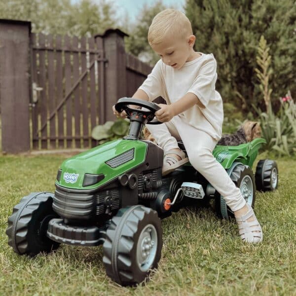 WOOPIE Traktor na Pedały Farmer GoTrac MAXI z Przyczepą Ciche Koła - 001