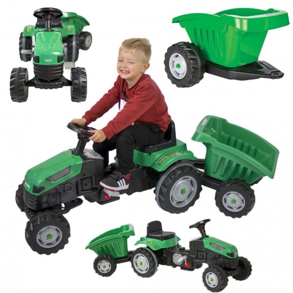WOOPIE Traktor na Pedały Farmer GoTrac MAXI z Przyczepą Ciche Koła - 012