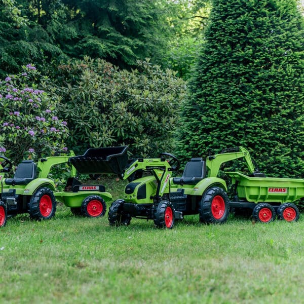 FALK Traktor na Pedały Claas Axos 330 z Koparką i Przyczepą 3-7 lat - 009
