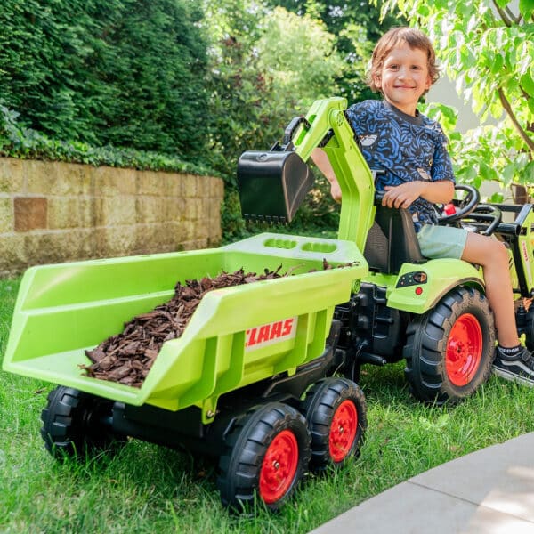 FALK Traktor na Pedały Claas Axos 330 z Koparką i Przyczepą 3-7 lat - 013