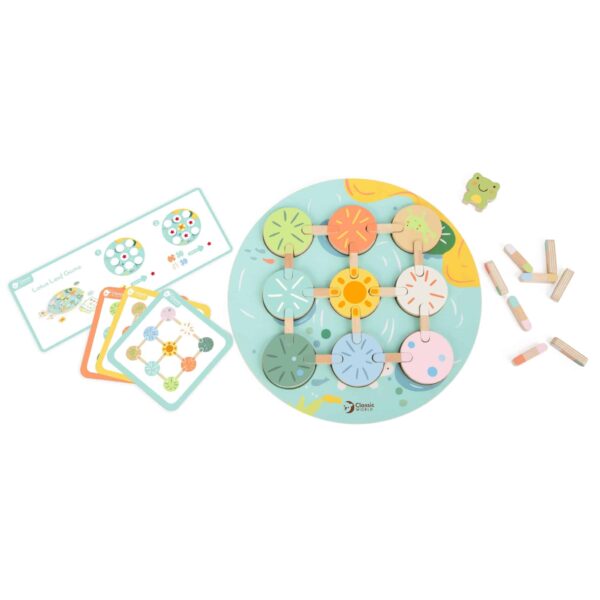 Drewniana Układanka Sensoryczna Liść Lotosu Classic World – Sorter Montessori 3+ - 012