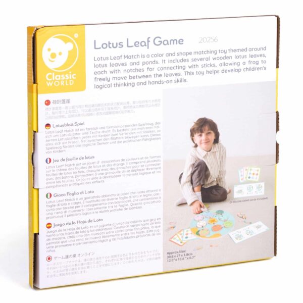 Drewniana Układanka Sensoryczna Liść Lotosu Classic World – Sorter Montessori 3+ - 014