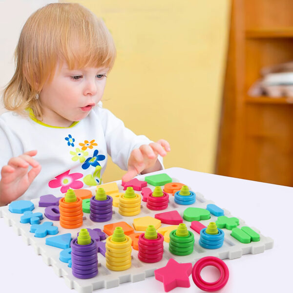 WOOPIE Układanka Montessori Sorter Trening Mózgu Literki Cyferki 139 el - 002