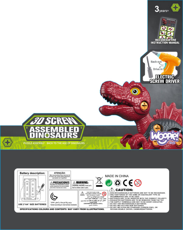 WOOPIE Dinozaur do Skręcania Zestaw Konstrukcyjny + Wiertarka 31 el. - 011