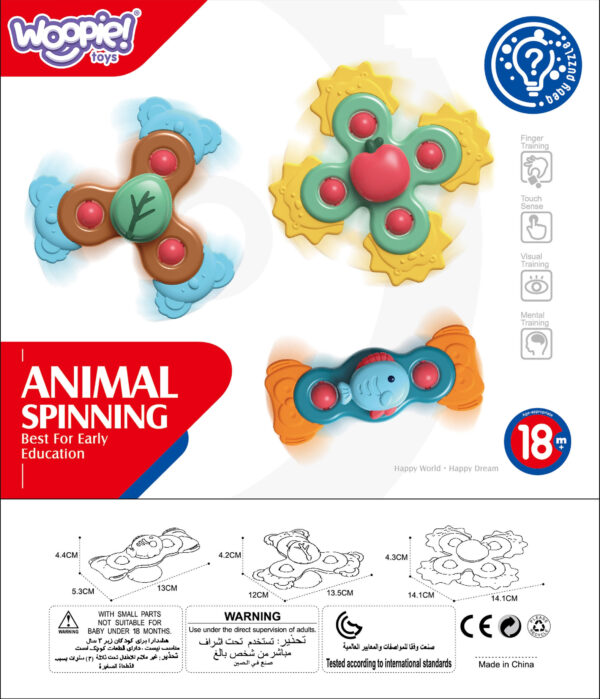 WOOPIE BABY Spiner Zabawka Sensoryczna Edukacyjna 3w1 Kolorowe - 012