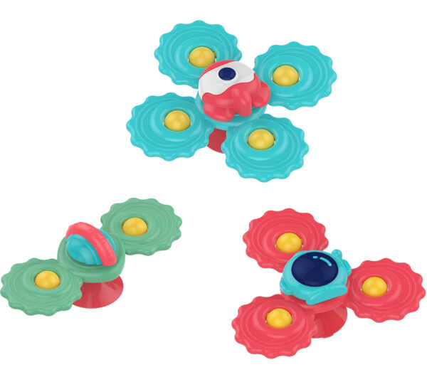 WOOPIE BABY Gryzak Spinner Wirujący z Przyssawką Zestaw 3 szt - 008