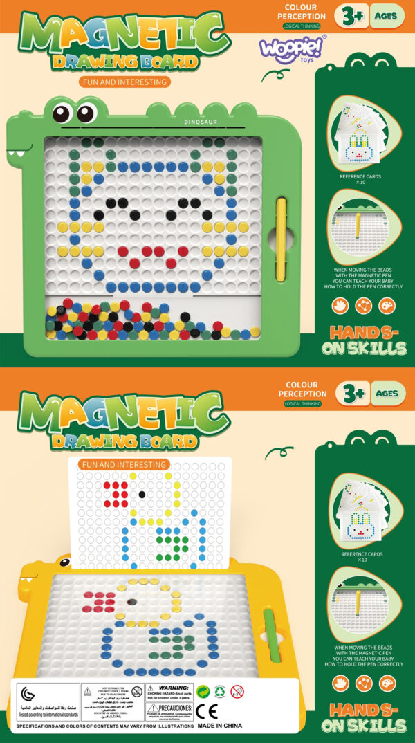 WOOPIE Tablica Magnetyczna dla Dzieci Montessori MagPad Dinozaur - 009