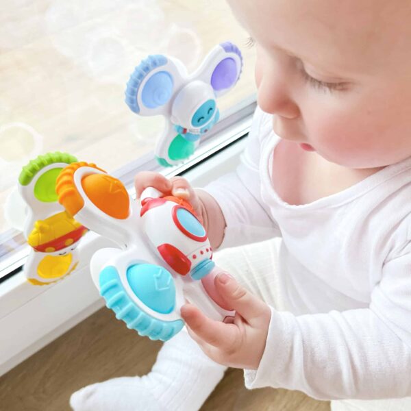 WOOPIE BABY Spinner Zabawka Sensoryczna Rakieta Kosmita Ufo 3 szt. - 005