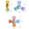 WOOPIE BABY Spinner Zabawka Sensoryczna Rakieta Kosmita Ufo 3 szt. - 008