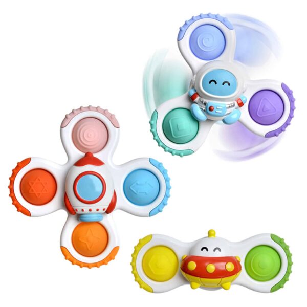 WOOPIE BABY Spinner Zabawka Sensoryczna Rakieta Kosmita Ufo 3 szt. - 009