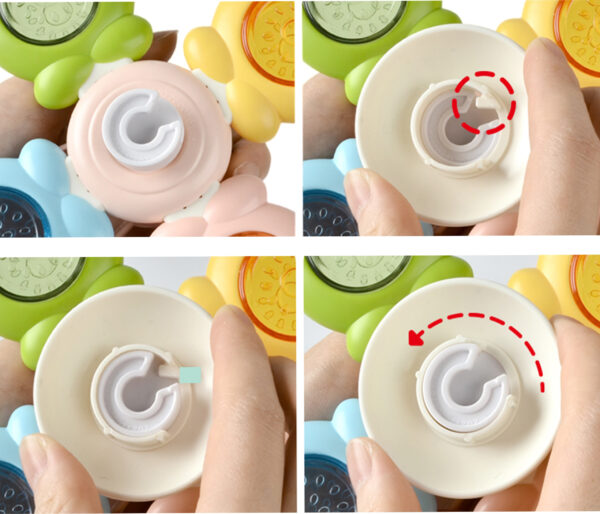 WOOPIE BABY Spinner Zabawka Sensoryczna Pszczoła Kurczak Królik Wymienne 3 szt. - 007