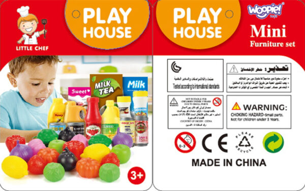 WOOPIE Koszyk na Zakupy z Zestawem do Herbaty i Słodyczami 26 el. - 008