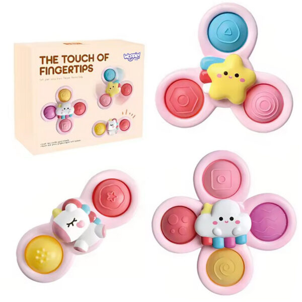 WOOPIE BABY Kosmiczny Spinner Pop-it  Zabawka Sensoryczna  Wymienne 3 szt Różowy. - 001