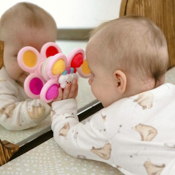 WOOPIE BABY Kosmiczny Spinner Pop-it  Zabawka Sensoryczna  Wymienne 3 szt Różowy. - 002