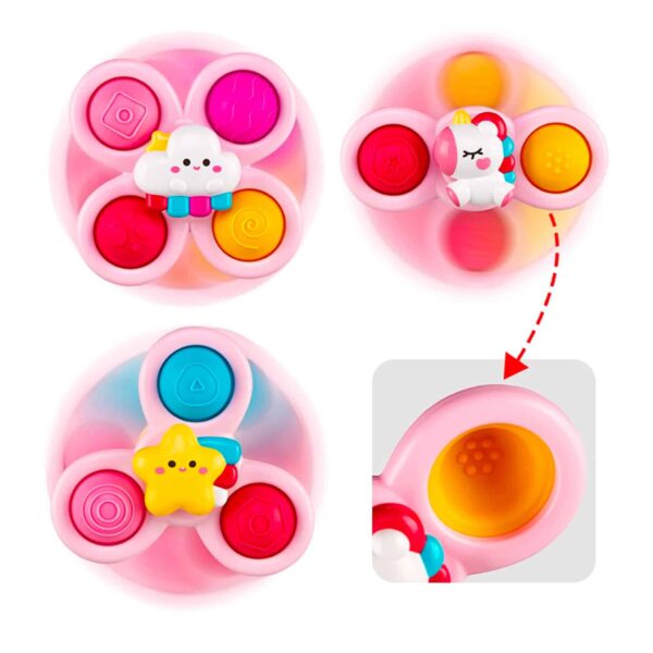 WOOPIE BABY Kosmiczny Spinner Pop-it  Zabawka Sensoryczna  Wymienne 3 szt Różowy. - 007