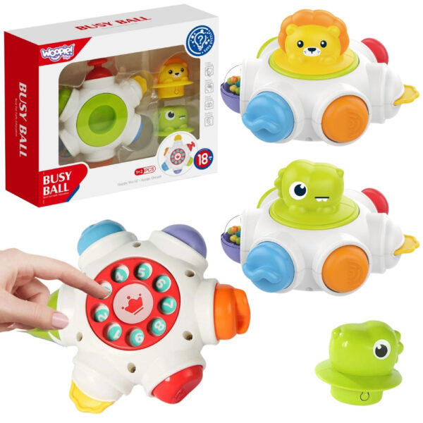 WOOPIE BABY Kosmiczna Rakieta Aktywności - Edukacyjna Kostka Sensoryczna 18m+ - 001