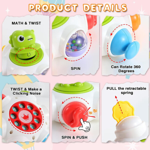 WOOPIE BABY Kosmiczna Rakieta Aktywności - Edukacyjna Kostka Sensoryczna 18m+ - 006