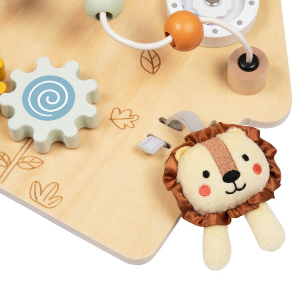 TOOKY TOY Duża Drewniana Tablica Manipulacyjna Domek - Centrum Aktywności - 008