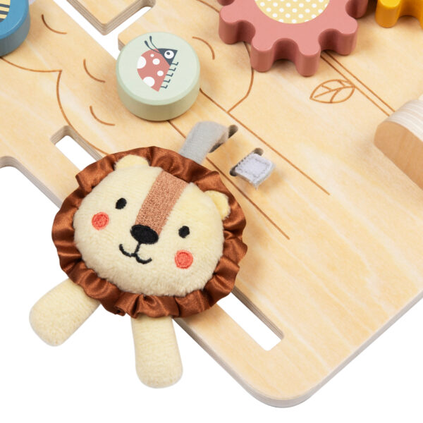 TOOKY TOY Duża Drewniana Tablica Manipulacyjna Domek - Centrum Aktywności - 009