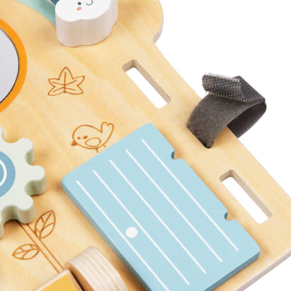 TOOKY TOY Duża Drewniana Tablica Manipulacyjna Domek - Centrum Aktywności - 010