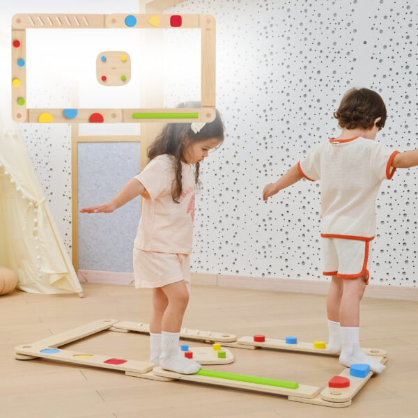 VIGA Drewniana Równoważnia Modułowa Tor Ścieżka Sensoryczna - 007