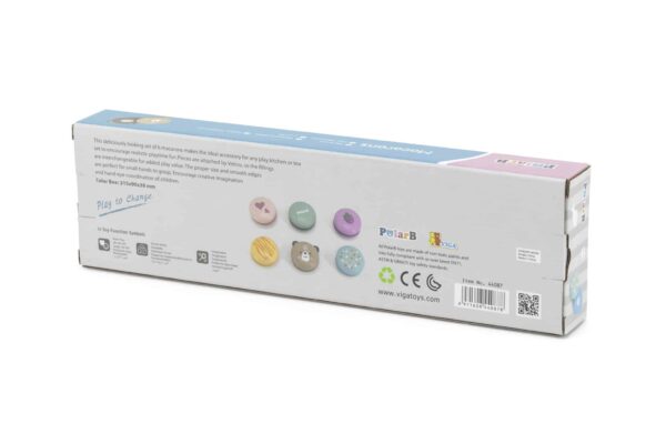 VIGA PolarB Drewniane Ciastka Ciasteczka Cukiernia Zestaw Makaroników - 009