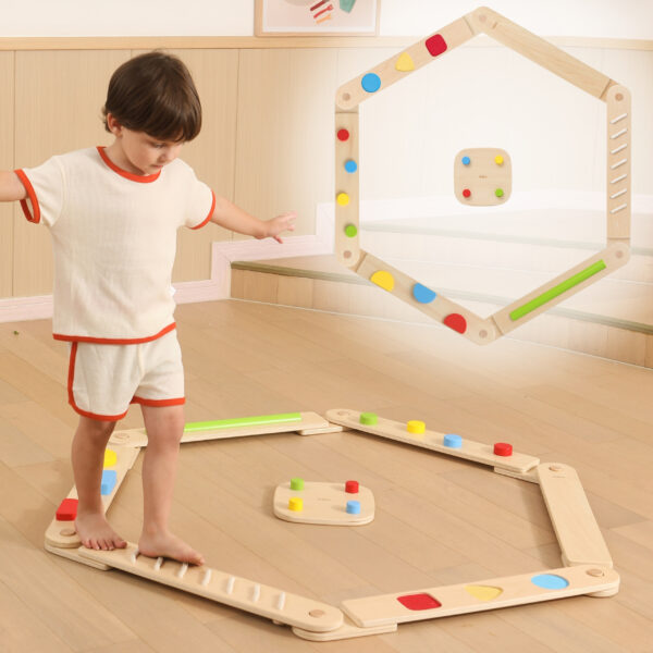 VIGA Drewniana Równoważnia Modułowa Tor Ścieżka Sensoryczna - 008