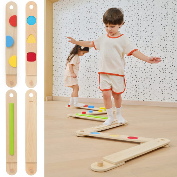 VIGA Drewniana Równoważnia Modułowa Tor Ścieżka Sensoryczna - 011