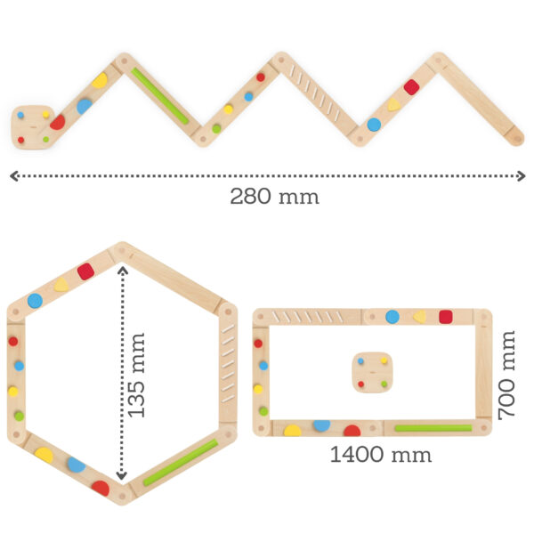 VIGA Drewniana Równoważnia Modułowa Tor Ścieżka Sensoryczna - 014