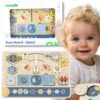 TOOKY TOY Drewniana Tablica Edukacyjna Montessori Astronauta Statek Kosmiczny - 001