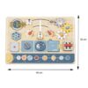 TOOKY TOY Drewniana Tablica Edukacyjna Montessori Astronauta Statek Kosmiczny - 006