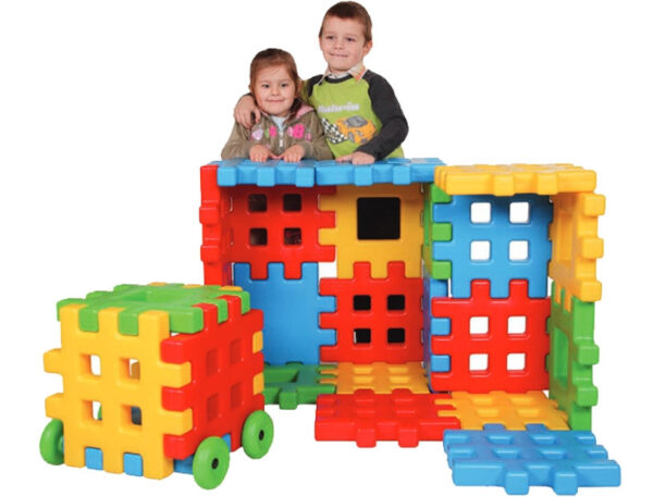 WOOPIE Klocki Edukacyjne Wafle Ogrodzenie Domek - 001