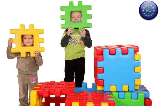 WOOPIE Klocki Edukacyjne Wafle Ogrodzenie Domek - 005