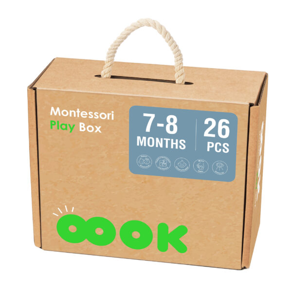 TOOKY TOY Box Pudełko XXL Montessori Edukacyjne 6w1 Sensoryczne 7-8 Mies - 007