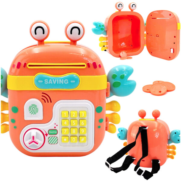 WOOPIE Interaktywny Sejf Kasa Sklepowa Plecak z Klawiaturą 4w1 Monety - 001