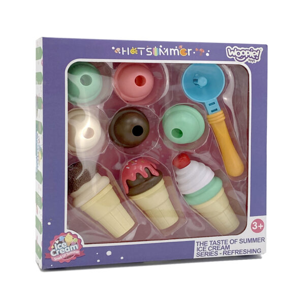 WOOPIE Zestaw do Robienia Lodów Układanka Lodziarnia 15 el. - 010