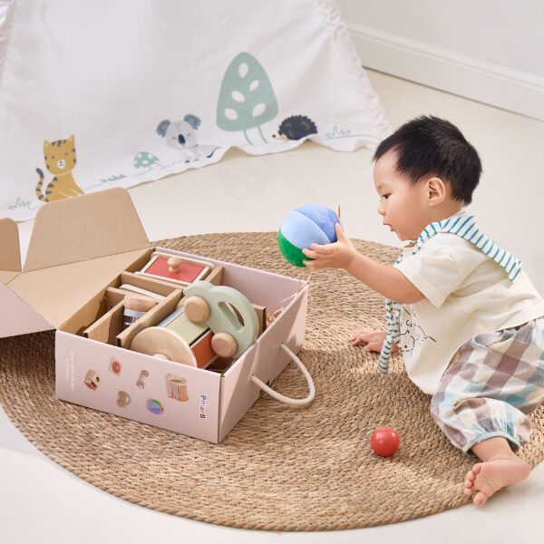 VIGA Zestaw Zabawek Edukacyjnych Pudełko Box od 6 miesiąca do 12 miesiąca - 003