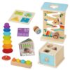 WOOPIE GREEN Pudełko Box 6w1 13-15m Montessori Edukacyjne Sensoryczne FSC - 006